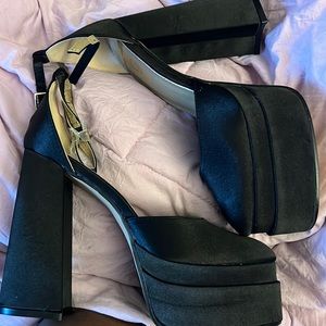 Black platform heels